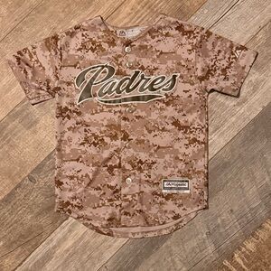 Majestic Jersey Youth Boys small San Diego Padres Camo Baseball MLB